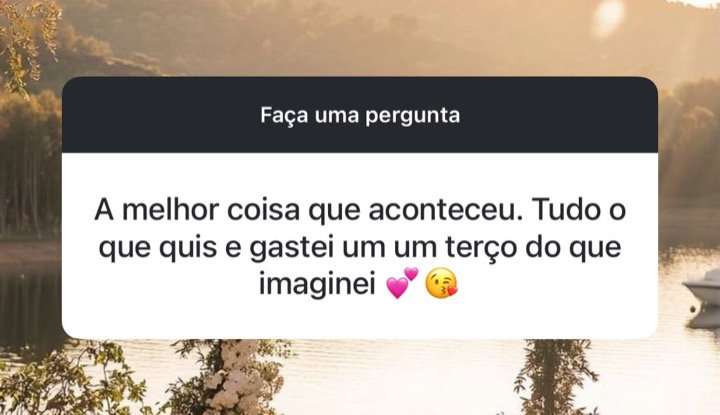 Print do depoimento de uma noiva